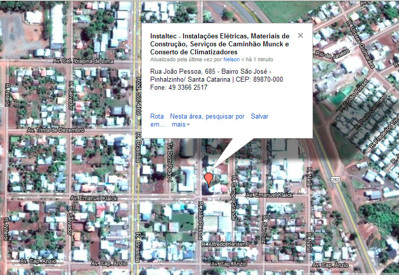 Localização INSTALTEC Instalações Elétricas